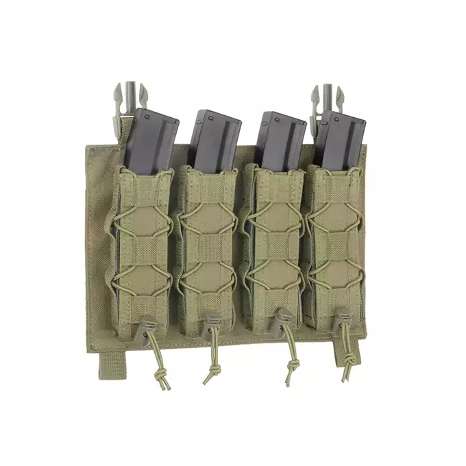 [Zestaw] Buckle Up Assault Plate Carrier Cummerbund - Olive [8FIELDS] + Ładownica Under Zip Pouch do kamizelek - OD [8FIELDS] + SZTURMOWY PANEL NA PLECY MOD.3 - Olive [8FIELDS] + Szybka poczwórna ładownica BUCKLE UP na magazynki MP5/SMG/UTR45 - Olive [8FIELDS]
