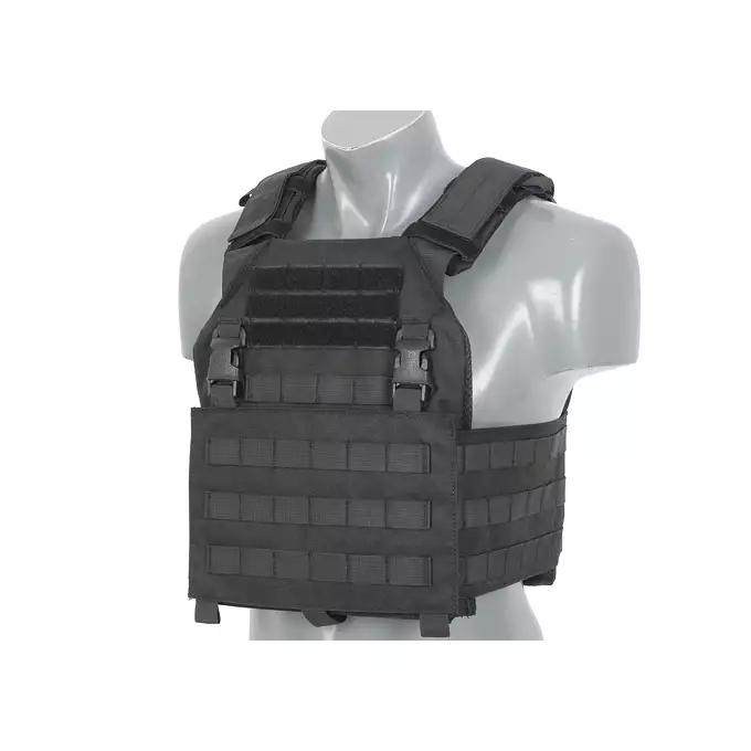 [Zestaw] Buckle Up Assault Plate Carrier Cummerbund - Black [8FIELDS] + Ładownica Under Zip Pouch do kamizelek - Black [8FIELDS] + SZTURMOWY PANEL NA PLECY MOD.3 - Black [8FIELDS] + Szybka poczwórna ładownica BUCKLE UP na magazynki MP5/SMG/UTR45 - Black
