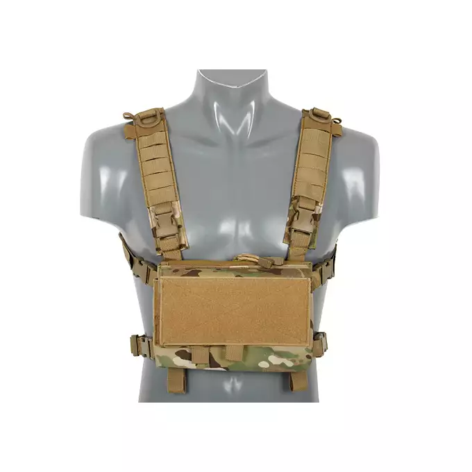 [Zestaw] Hybrydowy Chest Rig - Multicamo [8FIELDS] + Podwójna wkładka na magazynki karabinowe AR-10/SR25 - Black [8FIELDS]