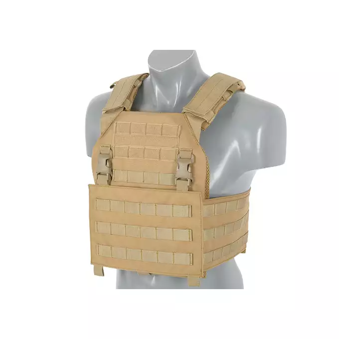 [Zestaw] Buckle Up Assault Plate Carrier Cummerbund - Coyote [8FIELDS] + Ładownica Under Zip Pouch do kamizelek - TAN [8FIELDS] + SZTURMOWY PANEL NA PLECY MOD.3 -TAN [8FIELDS] + Szybka poczwórna ładownica BUCKLE UP na magazynki MP5/SMG/UTR45 - Coyote [8FIELDS]