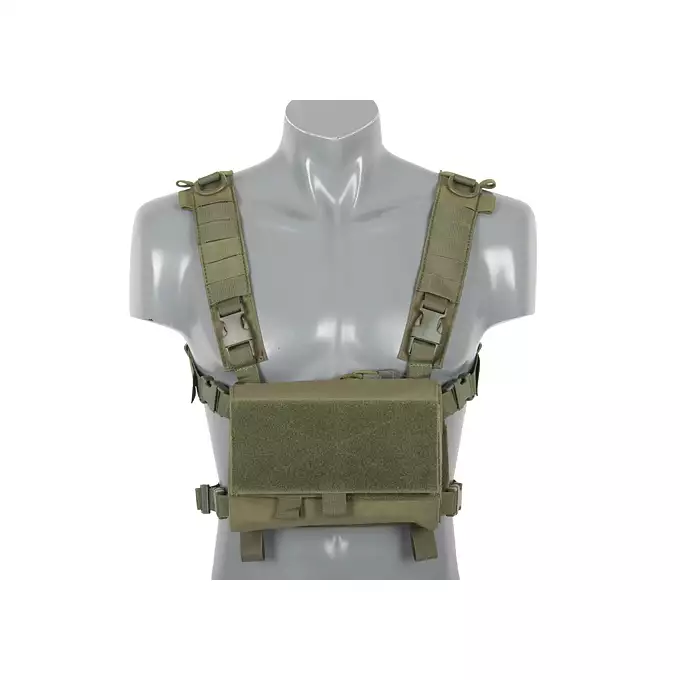 [Zestaw] Hybrydowy Chest Rig - Olive [8FIELDS] + Podwójna wkładka na magazynki karabinowe AR-10/SR25 - Black [8FIELDS]