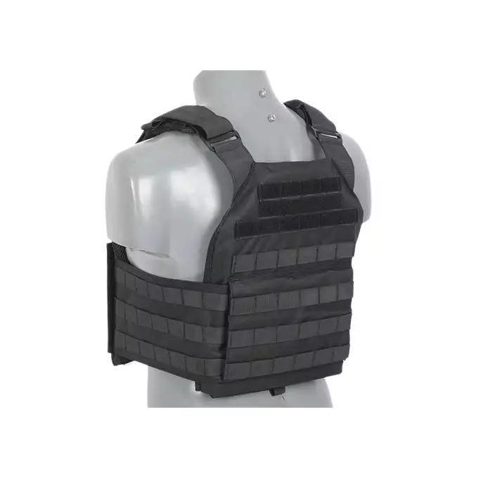 [Zestaw] Buckle Up Assault Plate Carrier Cummerbund - Black [8FIELDS] + Ładownica Under Zip Pouch do kamizelek - Black [8FIELDS] + SZTURMOWY PANEL NA PLECY MOD.3 - Black [8FIELDS] + Szybka poczwórna ładownica BUCKLE UP na magazynki MP5/SMG/UTR45 - Black
