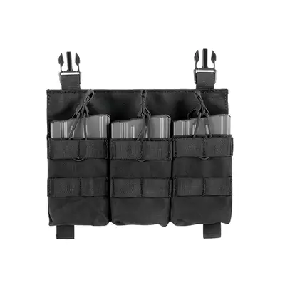 [Zestaw] Buckle Up Assault Plate Carrier Cummerbund - Black [8FIELDS] + Ładownica Under Zip Pouch do kamizelek - Black [8FIELDS] + SZTURMOWY PANEL NA PLECY MOD.3 - Black [8FIELDS] + Buckle Up potrójna ładownica na magazynki SR25/AR-10/M14/SCAR-H - BK