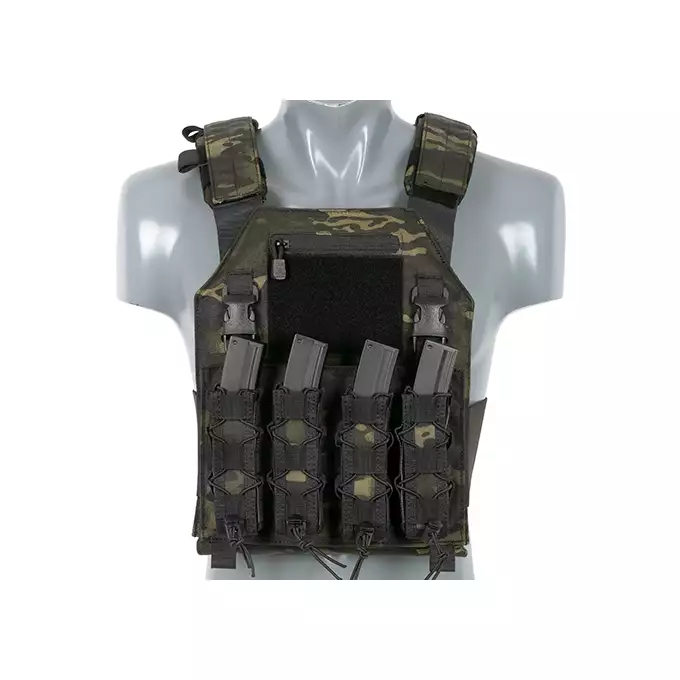 [Zestaw] Buckle Up Assault Plate Carrier Cummerbund - Black [8FIELDS] + Ładownica Under Zip Pouch do kamizelek - Black [8FIELDS] + SZTURMOWY PANEL NA PLECY MOD.3 - Black [8FIELDS] + Szybka poczwórna ładownica BUCKLE UP na magazynki MP5/SMG/UTR45 - Black