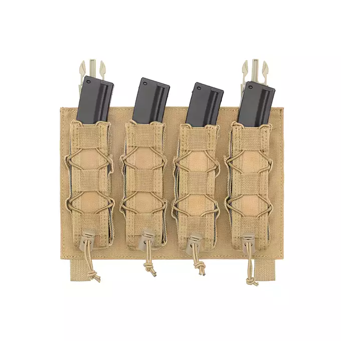 [Zestaw] Buckle Up Assault Plate Carrier Cummerbund - Coyote [8FIELDS] + Ładownica Under Zip Pouch do kamizelek - TAN [8FIELDS] + SZTURMOWY PANEL NA PLECY MOD.3 -TAN [8FIELDS] + Szybka poczwórna ładownica BUCKLE UP na magazynki MP5/SMG/UTR45 - Coyote [8FIELDS]