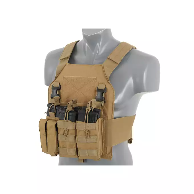 [Zestaw] Buckle Up Assault Plate Carrier Cummerbund - Black [8FIELDS] + Ładownica Under Zip Pouch do kamizelek - Black [8FIELDS] + SZTURMOWY PANEL NA PLECY MOD.3 - Black [8FIELDS] + Buckle Up potrójna ładownica karabinowo-pistoletowa 5.56/9mm - BK