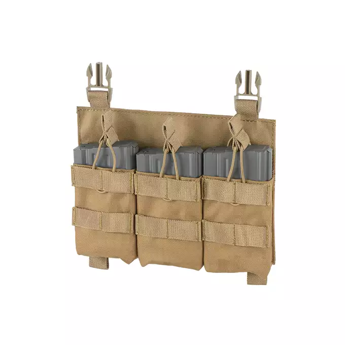 [Zestaw] Buckle Up Assault Plate Carrier Cummerbund - Coyote [8FIELDS] + Ładownica Under Zip Pouch do kamizelek - TAN [8FIELDS] + SZTURMOWY PANEL NA PLECY MOD.3 -TAN [8FIELDS] + Buckle Up potrójna ładownica na magazynki SR25/AR-10/M14/SCAR-H - CT