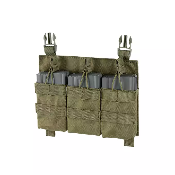 [Zestaw] Buckle Up Assault Plate Carrier Cummerbund - Olive [8FIELDS] + Ładownica Under Zip Pouch do kamizelek - OD [8FIELDS] + SZTURMOWY PANEL NA PLECY MOD.3 - Olive [8FIELDS] + Buckle Up potrójna ładownica na magazynki SR25/AR-10/M14/SCAR-H - OD