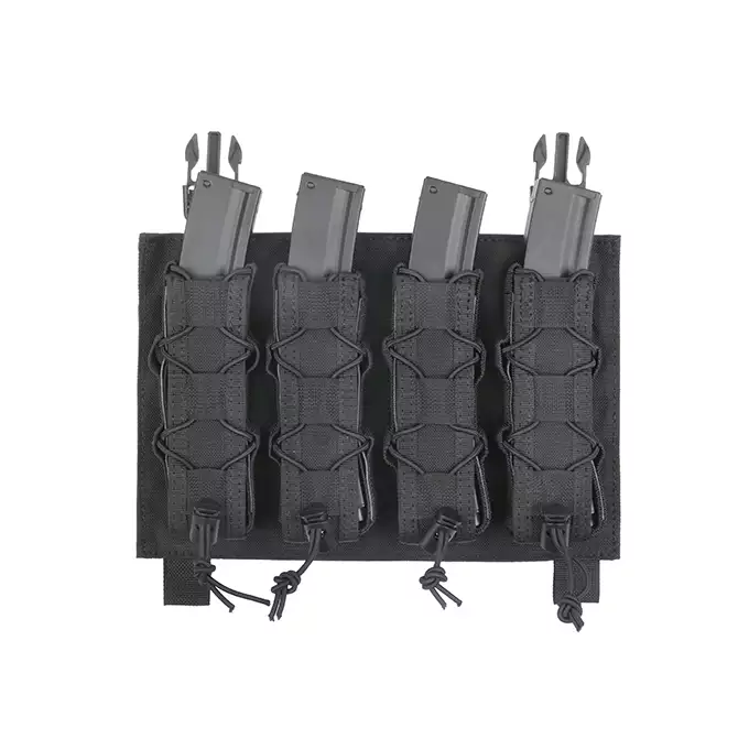 [Zestaw] Buckle Up Assault Plate Carrier Cummerbund - Black [8FIELDS] + Ładownica Under Zip Pouch do kamizelek - Black [8FIELDS] + SZTURMOWY PANEL NA PLECY MOD.3 - Black [8FIELDS] + Szybka poczwórna ładownica BUCKLE UP na magazynki MP5/SMG/UTR45 - Black