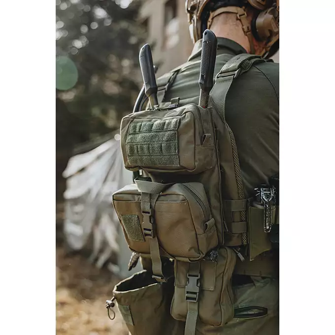 [Zestaw] Buckle Up Assault Plate Carrier Cummerbund - Olive [8FIELDS] + Ładownica Under Zip Pouch do kamizelek - OD [8FIELDS] + SZTURMOWY PANEL NA PLECY MOD.3 - Olive [8FIELDS] + Buckle Up potrójna ładownica na magazynki SR25/AR-10/M14/SCAR-H - OD