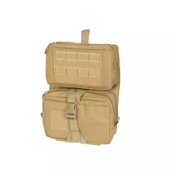 [Zestaw] Buckle Up Assault Plate Carrier Cummerbund - Coyote [8FIELDS] + Ładownica Under Zip Pouch do kamizelek - TAN [8FIELDS] + SZTURMOWY PANEL NA PLECY MOD.3 -TAN [8FIELDS] + Buckle Up potrójna ładownica na magazynki SR25/AR-10/M14/SCAR-H - CT