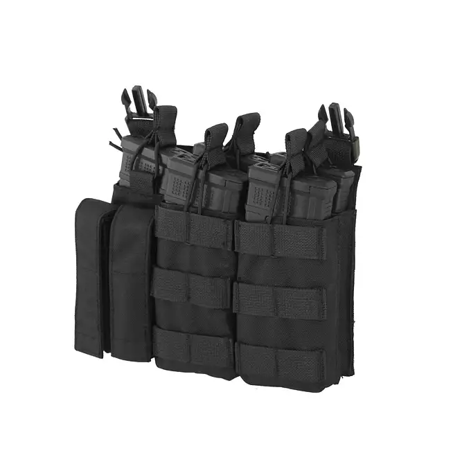 [Zestaw] Buckle Up Assault Plate Carrier Cummerbund - Black [8FIELDS] + Ładownica Under Zip Pouch do kamizelek - Black [8FIELDS] + SZTURMOWY PANEL NA PLECY MOD.3 - Black [8FIELDS] + Buckle Up potrójna ładownica karabinowo-pistoletowa 5.56/9mm - BK