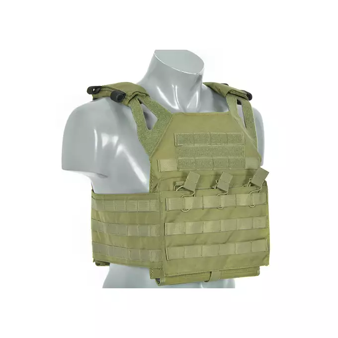 [Zestaw] Jump Plate Carrier Cummerbund - Olive [8FIELDS] + SZTURMOWY PANEL NA PLECY MOD.3 - Olive [8FIELDS] + Ładownica Under Zip Pouch do kamizelek - OD [8FIELDS]