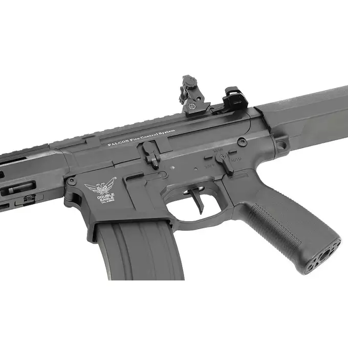 [Zestaw] Karabinek ASG M904G Falcon 3.0 ETU - Black [Double Eagle] + Tłumik podświetlający kulki z efektem płomienia Flare M [Eshooter]