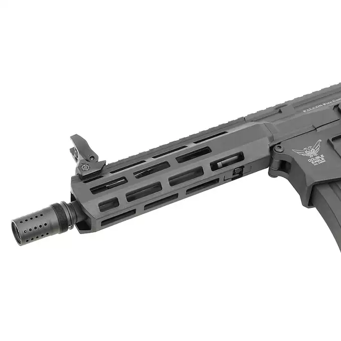 [Zestaw] Karabinek ASG M904G Falcon 3.0 ETU - Black [Double Eagle] + Tłumik podświetlający kulki z efektem płomienia Flare M [Eshooter]