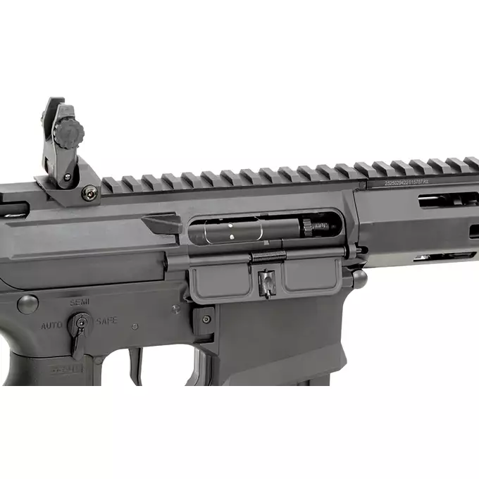[Zestaw] Karabinek ASG M904F Falcon 3.0 ETU - Black [Double Eagle] + Tłumik podświetlający kulki z efektem płomienia Flare M [Eshooter]