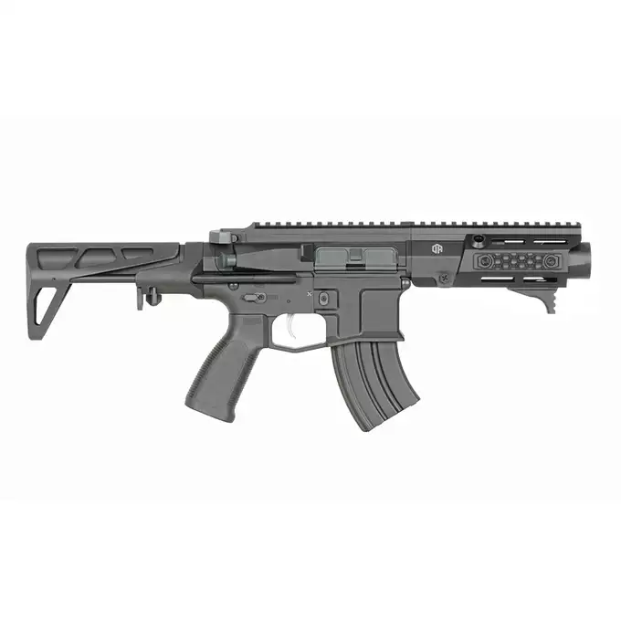 [Zestaw] Karabinek ASG M923A DEK762 7.62 / 300 BLK Falcon 3.0 ETU - Black [Double Eagle] + Tłumik podświetlający kulki z efektem płomienia Flare M [Eshooter]