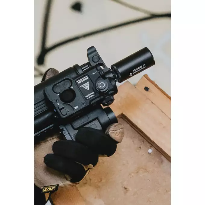 [Zestaw] Karabinek ASG M904F Falcon 3.0 ETU - Black [Double Eagle] + Tłumik podświetlający kulki z efektem płomienia Flare M [Eshooter]
