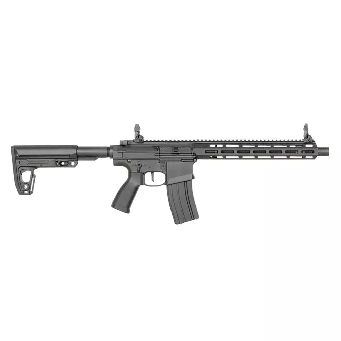 [Zestaw] Karabinek ASG M904F Falcon 3.0 ETU - Black [Double Eagle] + Tłumik podświetlający kulki z efektem płomienia Flare M [Eshooter]