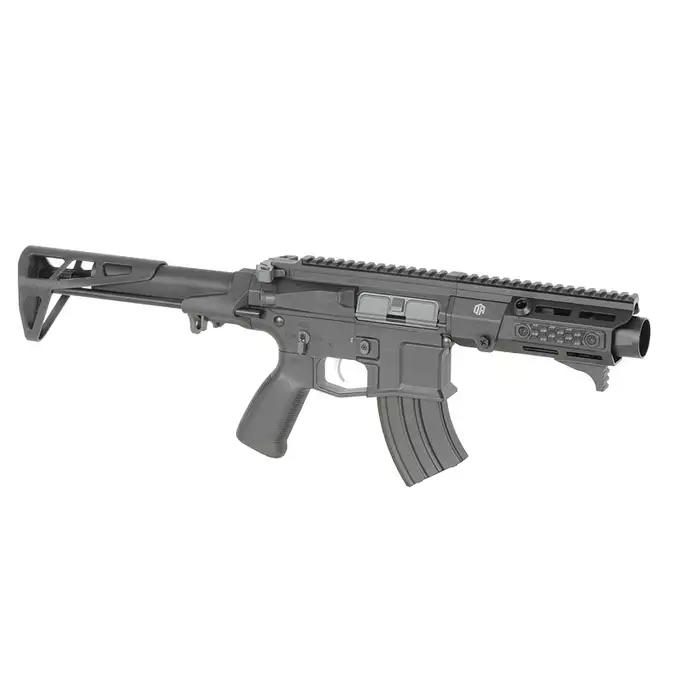 [Zestaw] Karabinek ASG M923A DEK762 7.62 / 300 BLK Falcon 3.0 ETU - Black [Double Eagle] + Tłumik podświetlający kulki z efektem płomienia Flare M [Eshooter]