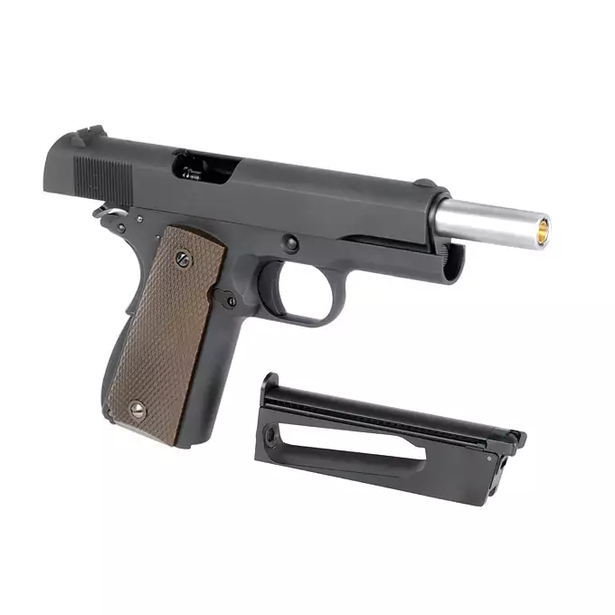 [Zestaw] 1911A CO2 - Black [WE] + Magazynek CO2 do repliki pistoletu 1911A [WE]