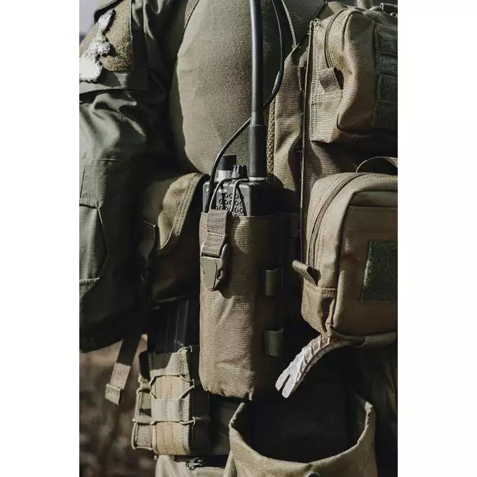 [Zestaw] Modularny Chest Rig Buckle Up - Olive [8FIELDS] + Buckle Up potrójna ładownica na magazynki SR25/AR-10/M14/SCAR-H - OD + Ładownica sanitariusza - Olive [8FIELDS] + Ładownica na radio PRC148/152 - Olive [8FIELDS]