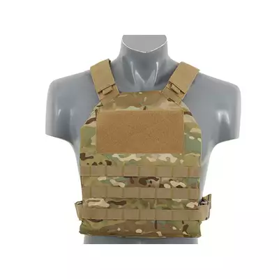 [Zestaw] Prosty Plate Carrier z atrapami miękkich wkładów balistycznych - Multicamo [8FIELDS] + MOLLE kangurowy panel przedni - Multicamo [8FIELDS]