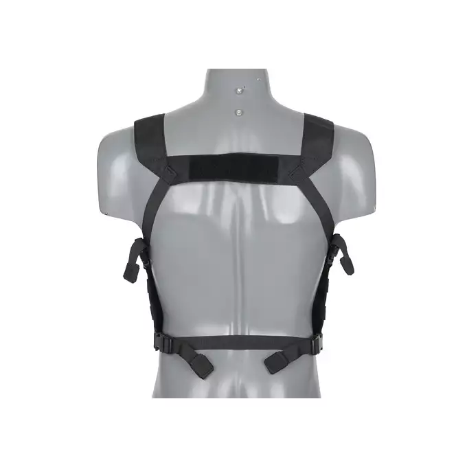 [Zestaw] Modularny Chest Rig Buckle Up - Black [8FIELDS] + Buckle Up potrójna ładownica na magazynki SR25/AR-10/M14/SCAR-H - BK + Ładownica sanitariusza - Black [8FIELDS]