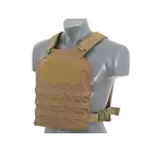 [Zestaw] Prosty Plate Carrier z atrapami miękkich wkładów balistycznych - Coyote [8FIELDS] + MOLLE kangurowy panel przedni - Coyote [8FIELDS]