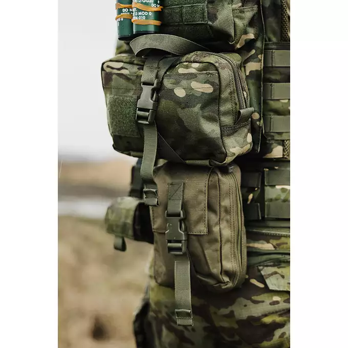 [Zestaw] Modularny Chest Rig Buckle Up - Olive [8FIELDS] + Buckle Up potrójna ładownica na magazynki SR25/AR-10/M14/SCAR-H - OD + Ładownica sanitariusza - Olive [8FIELDS] + Ładownica na radio PRC148/152 - Olive [8FIELDS]