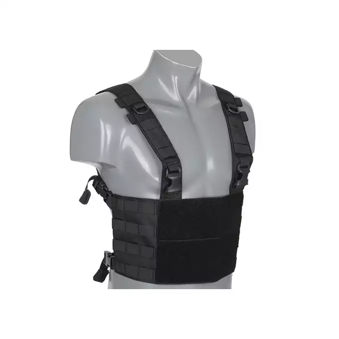 [Zestaw] Modularny Chest Rig Buckle Up - Black [8FIELDS] + Buckle Up potrójna ładownica na magazynki SR25/AR-10/M14/SCAR-H - BK + Ładownica sanitariusza - Black [8FIELDS]