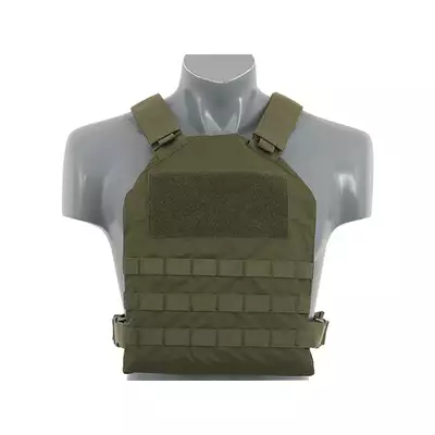 [Zestaw] Prosty Plate Carrier z atrapami miękkich wkładów balistycznych - Olive [8FIELDS] + MOLLE kangurowy panel przedni - Olive [8FIELDS]