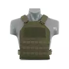 [Zestaw] Prosty Plate Carrier z atrapami miękkich wkładów balistycznych - Olive [8FIELDS] + MOLLE kangurowy panel przedni - Olive [8FIELDS]