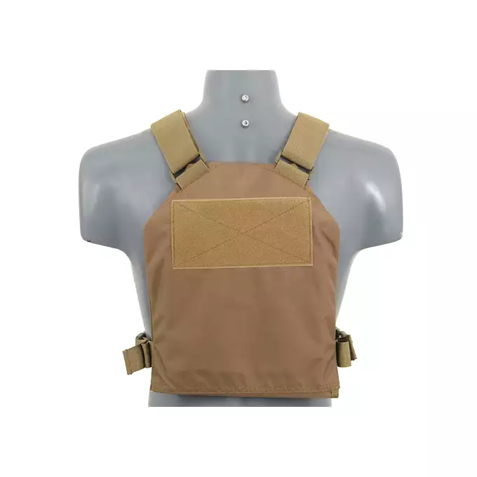 [Zestaw] Prosty Plate Carrier z atrapami miękkich wkładów balistycznych - Coyote [8FIELDS] + MOLLE kangurowy panel przedni - Coyote [8FIELDS]