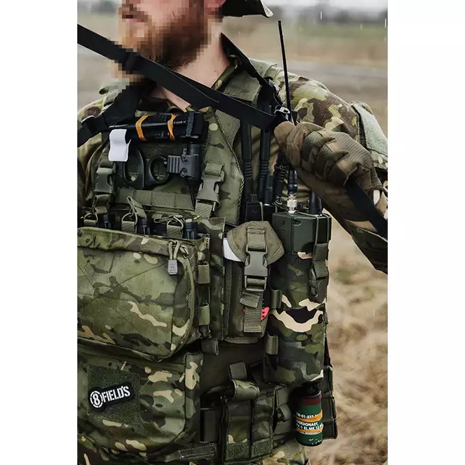 [Zestaw] Modularny Chest Rig Buckle Up - MT [8FIELDS] + Buckle Up potrójna ładownica na magazynki SR25/AR-10/M14/SCAR-H - MT + Ładownica na radio PRC148/152 - MT [8FIELDS]