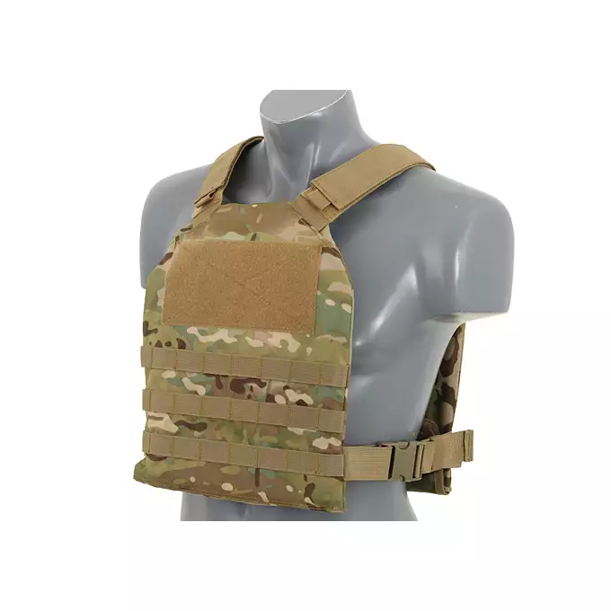 [Set] Simple Plate Carrier with Dummy Soft Armor Inserts - MC + MOLLE Kangaroo Front-Panel - Multicamo [8FIELDS]