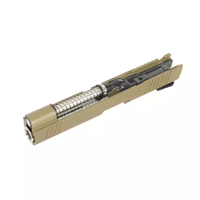 [Zestaw] Replika pistoletu 3303 z systemem Gas Blowback (GBB) - Tan [Golden Eagle] + 25-kulkowy magazynek na Green Gaz do Hi-Capa [Golden Eagle]