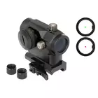 [Zestaw] QD Celownik kolimatorowy 1x28 - wysoki/niski [PCS] + Średni montaż pod celowniki Red Dot i Lasery PEQ [WADSN]