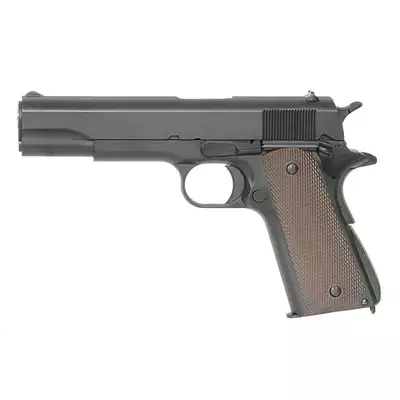 [Zestaw] Replika pistoletu 1911 z systemem Gas Blowback (GBB) - Black [Golden Eagle] + 20-kulkowy magazynek na Green Gaz do 1911 [Golden Eagle]