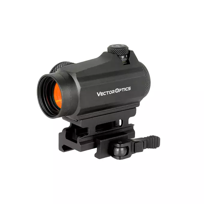 [Zestaw] Celownik kolimatorowy Maverick Gen2 1x22 - Black [Vector Optics] + Wysoki montaż pod celowniki Red Dot i lasery PEQ [WADSN]