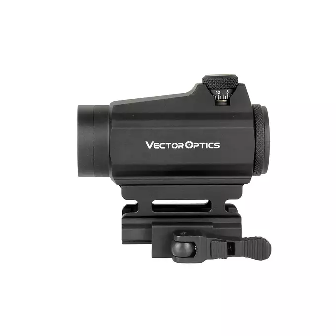 [Zestaw] Celownik kolimatorowy Maverick Gen2 1x22 - Black [Vector Optics] + Średni montaż pod celowniki Red Dot i Lasery PEQ [WADSN]
