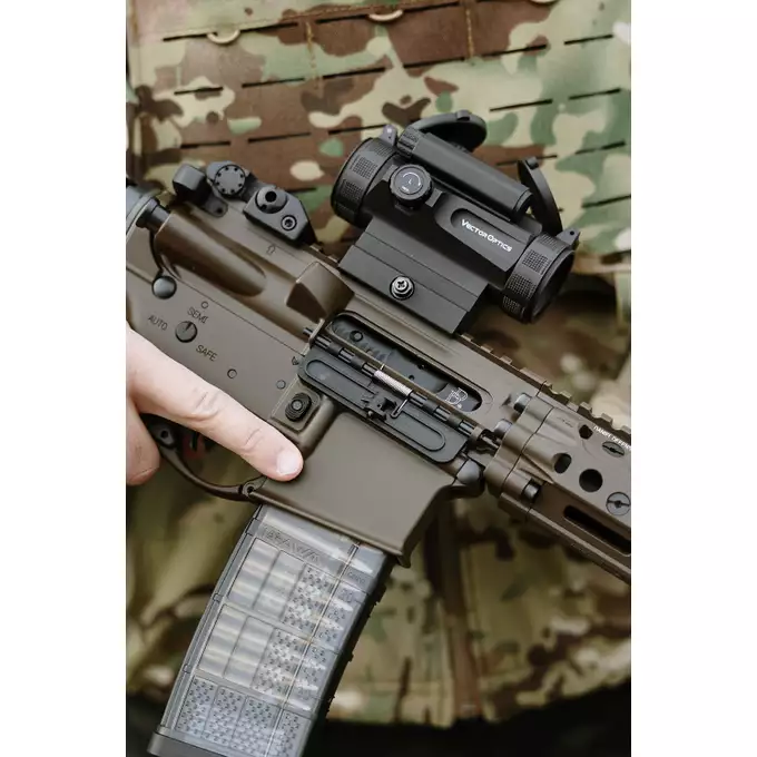 [Zestaw] CELOWNIK KOLIMATOROWY NAUTILUS 1X30 QD [Vector Optics] + Średni montaż pod celowniki Red Dot i Lasery PEQ [WADSN]