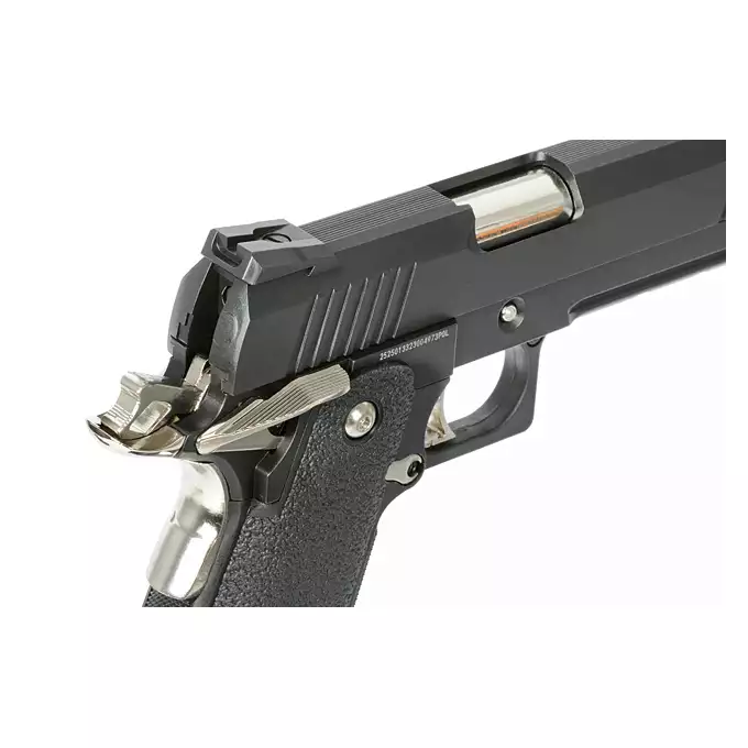 [Zestaw] Replika pistoletu 3301 z systemem Gas Blowback (GBB) - Black [Golden Eagle] + 25-kulkowy magazynek na Green Gaz do Hi-Capa [Golden Eagle]