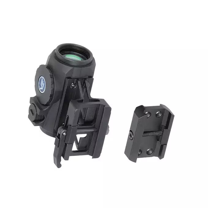 [Zestaw] Celownik kolimatorowy maverick-IV 1X20 - black [Vector Optics] + Wysoki montaż pod celowniki Red Dot i lasery PEQ [WADSN]