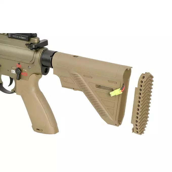 [Zestaw] BY-817 Short barrel - Tan  [Double Bell] + Magazynek Mid-Cap na 160 kulek do M4/AR15 [Fuxing]