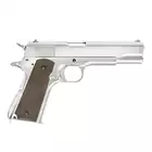 [Zestaw] Replika pistoletu 1911 z systemem Gas Blowback (GBB) - Silver [Golden Eagle] + 20-kulkowy magazynek na Green Gaz do 1911 [Golden Eagle]