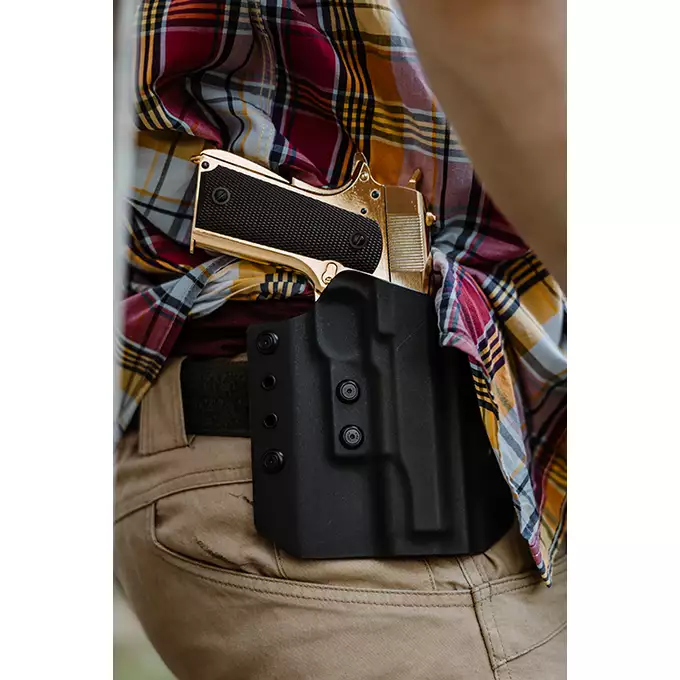 [Zestaw] Replika pistoletu 1911 z systemem Gas Blowback (GBB) - Gold [Golden Eagle] + 20-kulkowy magazynek na Green Gaz do 1911 [Golden Eagle]