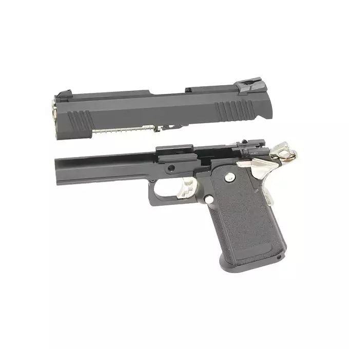 [Zestaw] Replika pistoletu 3301 z systemem Gas Blowback (GBB) - Black [Golden Eagle] + 25-kulkowy magazynek na Green Gaz do Hi-Capa [Golden Eagle]