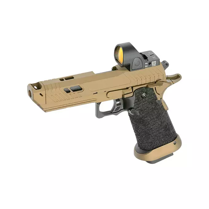 [Zestaw] Replika pistoletu 3355 z systemem Gas Blowback (GBB) - Desert [Golden Eagle] + 25-kulkowy magazynek na Green Gaz do Hi-Capa [Golden Eagle]