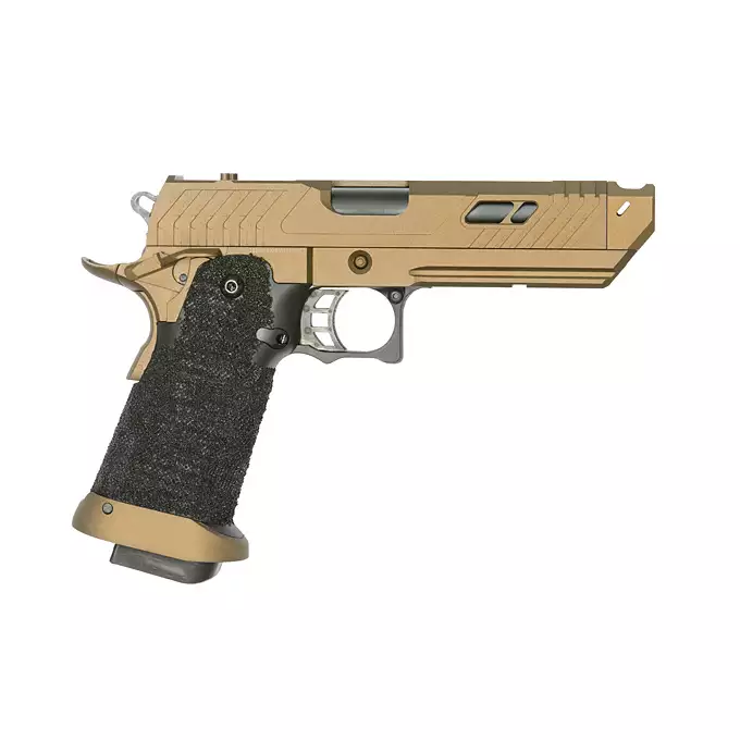 [Zestaw] Replika pistoletu 3355 z systemem Gas Blowback (GBB) - Desert [Golden Eagle] + 25-kulkowy magazynek na Green Gaz do Hi-Capa [Golden Eagle]